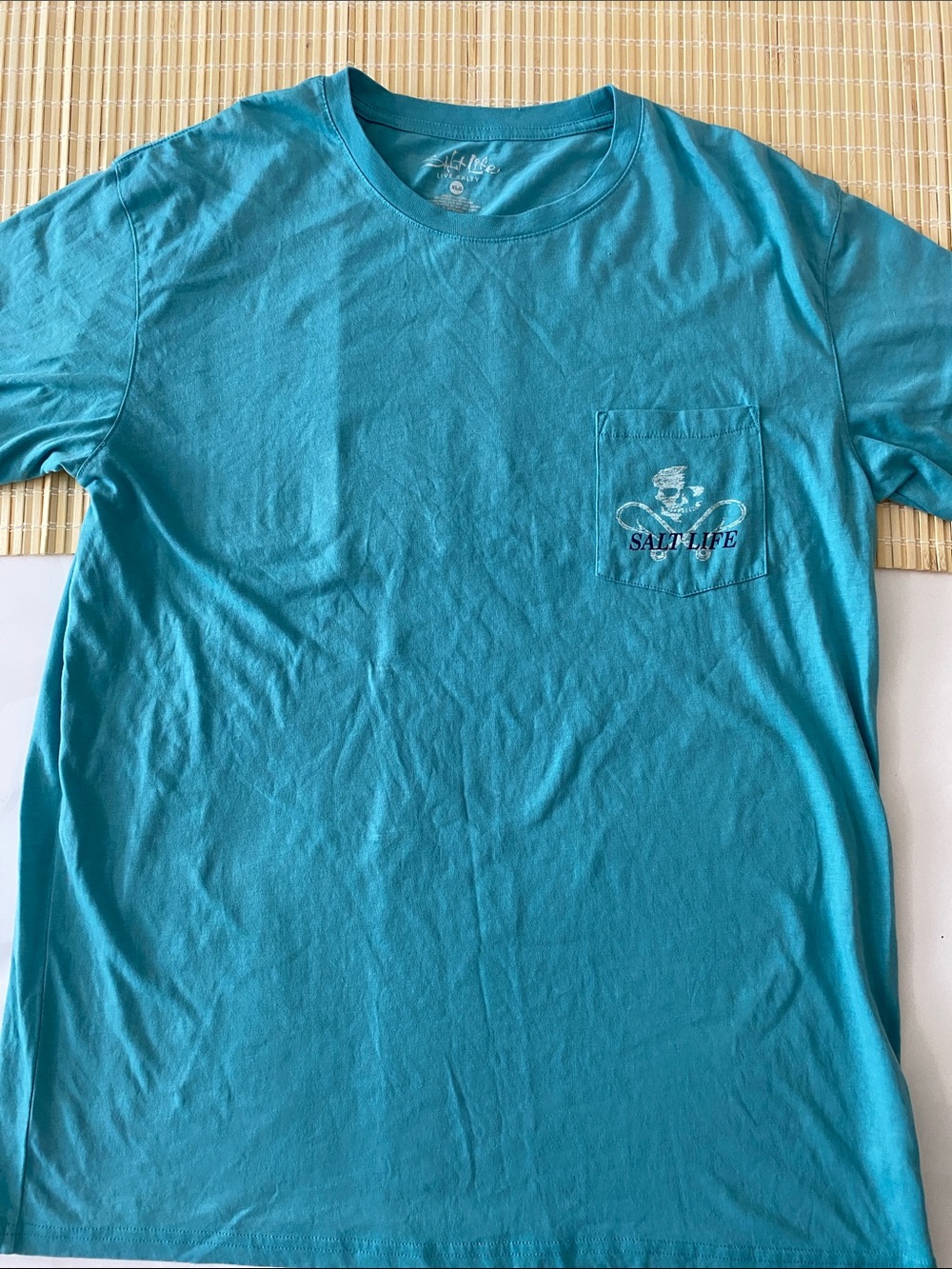 Salt Life Short Sleeve Pocket Tee - Turquoise Blue